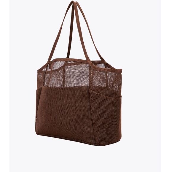BEIS NWT The Mesh Beach Tote in Maple Brown - Picture 2 of 5